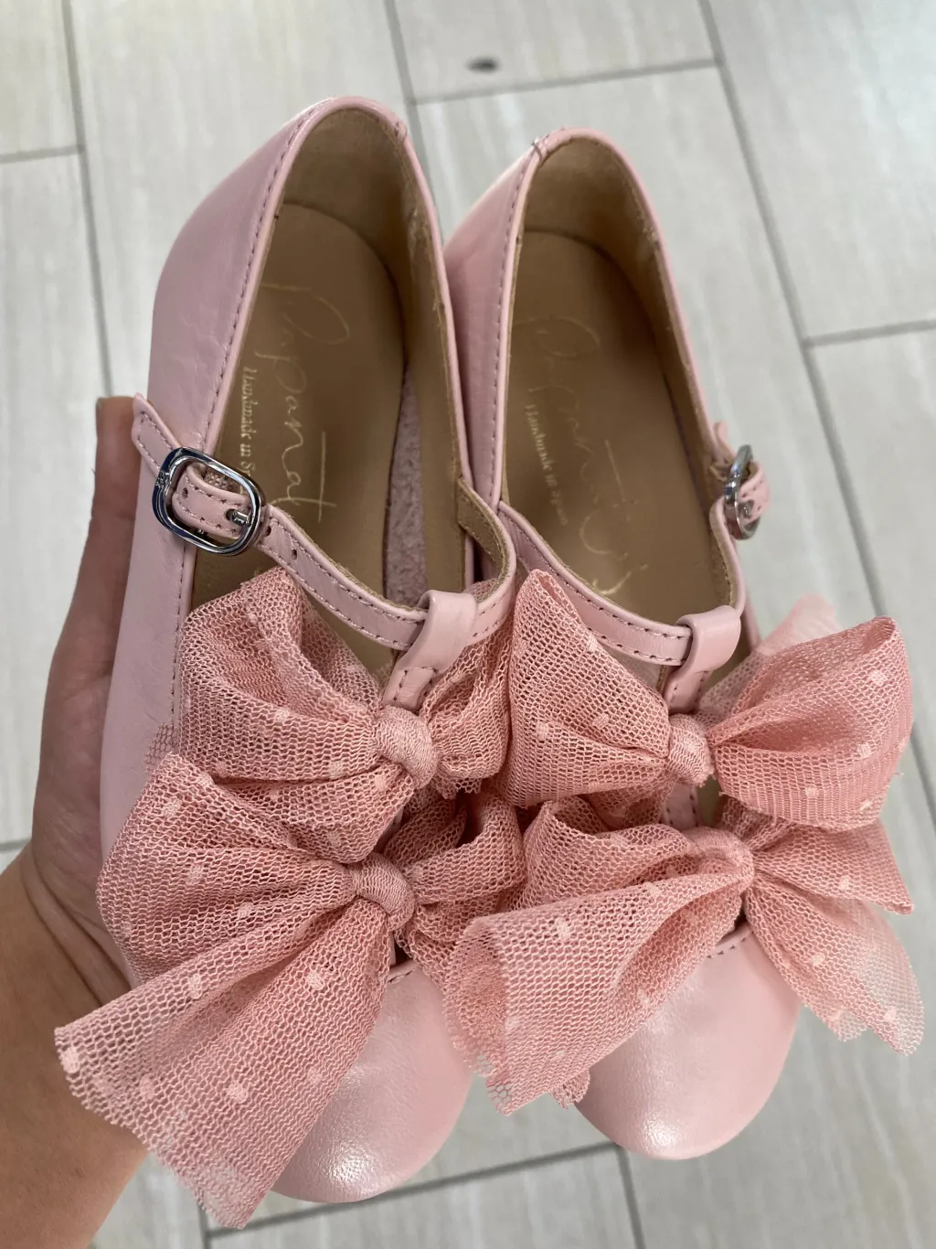 Papanatas Baby Pink Double Bow Mary Jane Sale