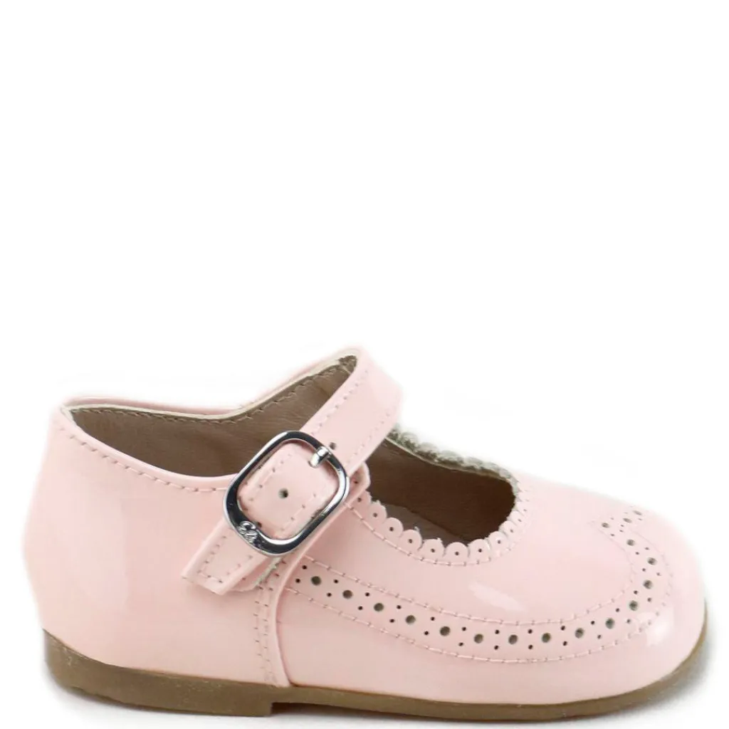 Papanatas Baby Pink Patent Wingtip Baby Shoe Fashion