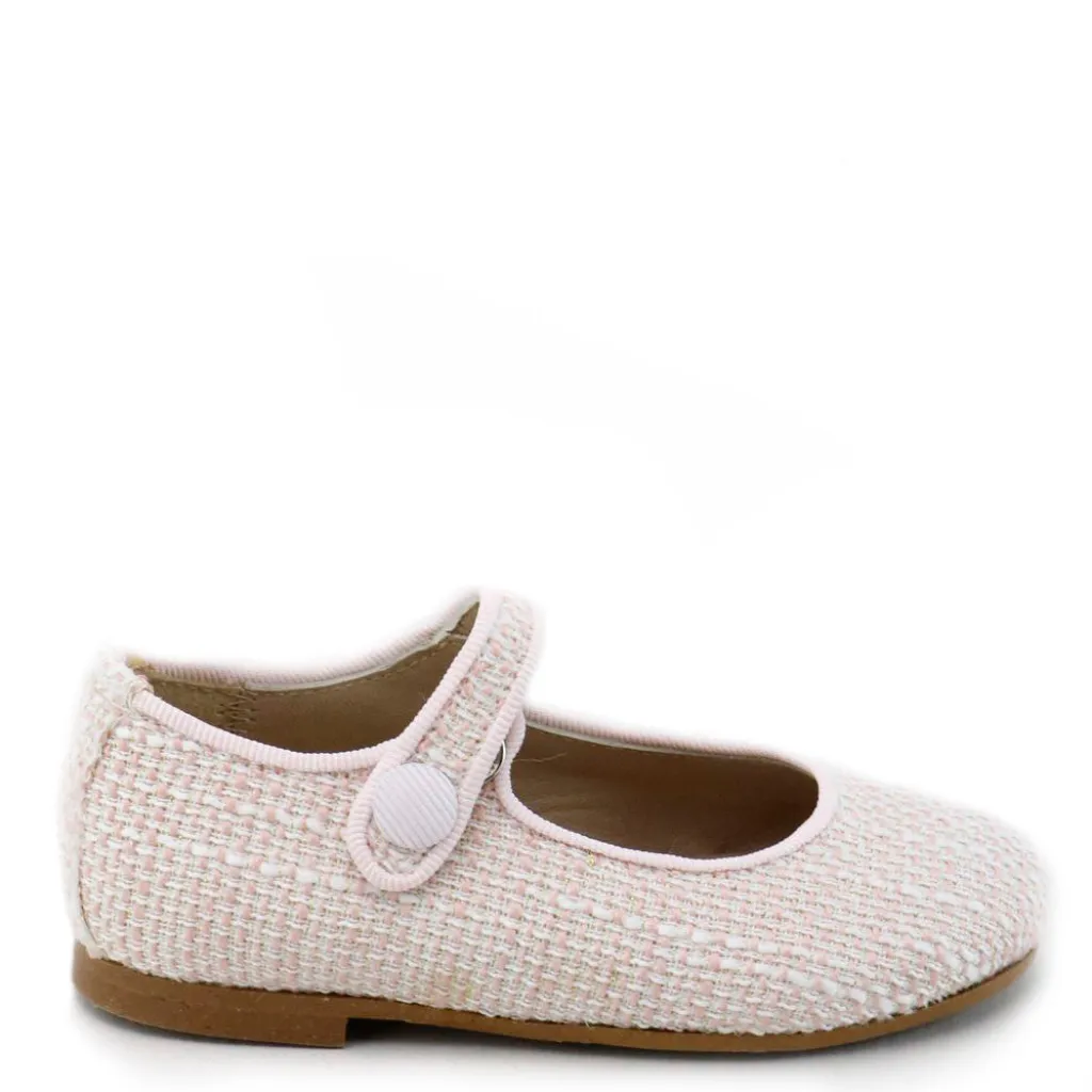 Papanatas Baby Pink Tweed Mary Jane Fashion