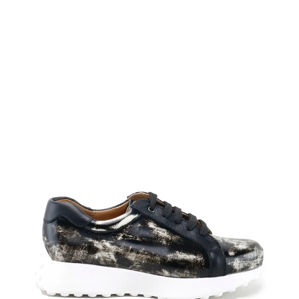 Papanatas Black and White Brushed Sneaker Discount