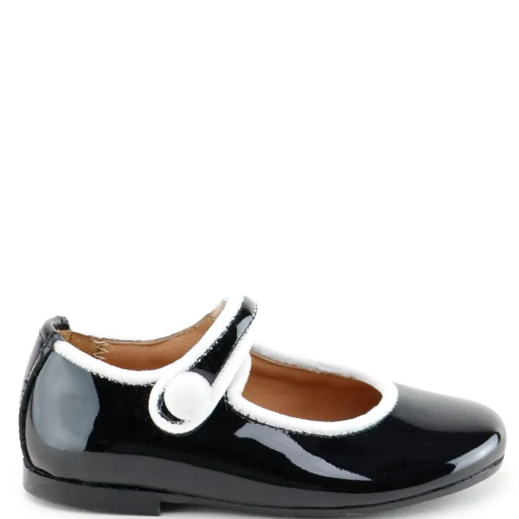 Papanatas Black Patent and White Velvet Mary Jane Online
