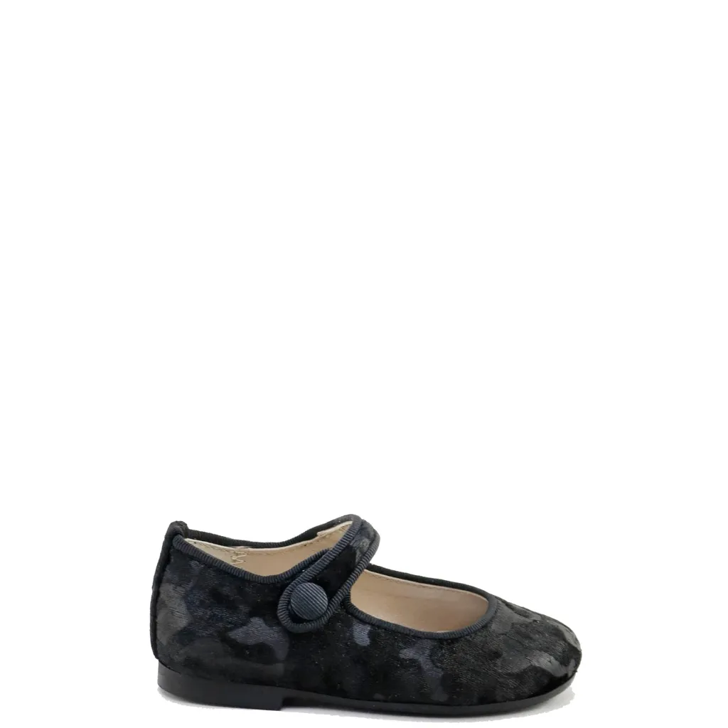 Papanatas Black Velvet Camo Mary Jane Sale