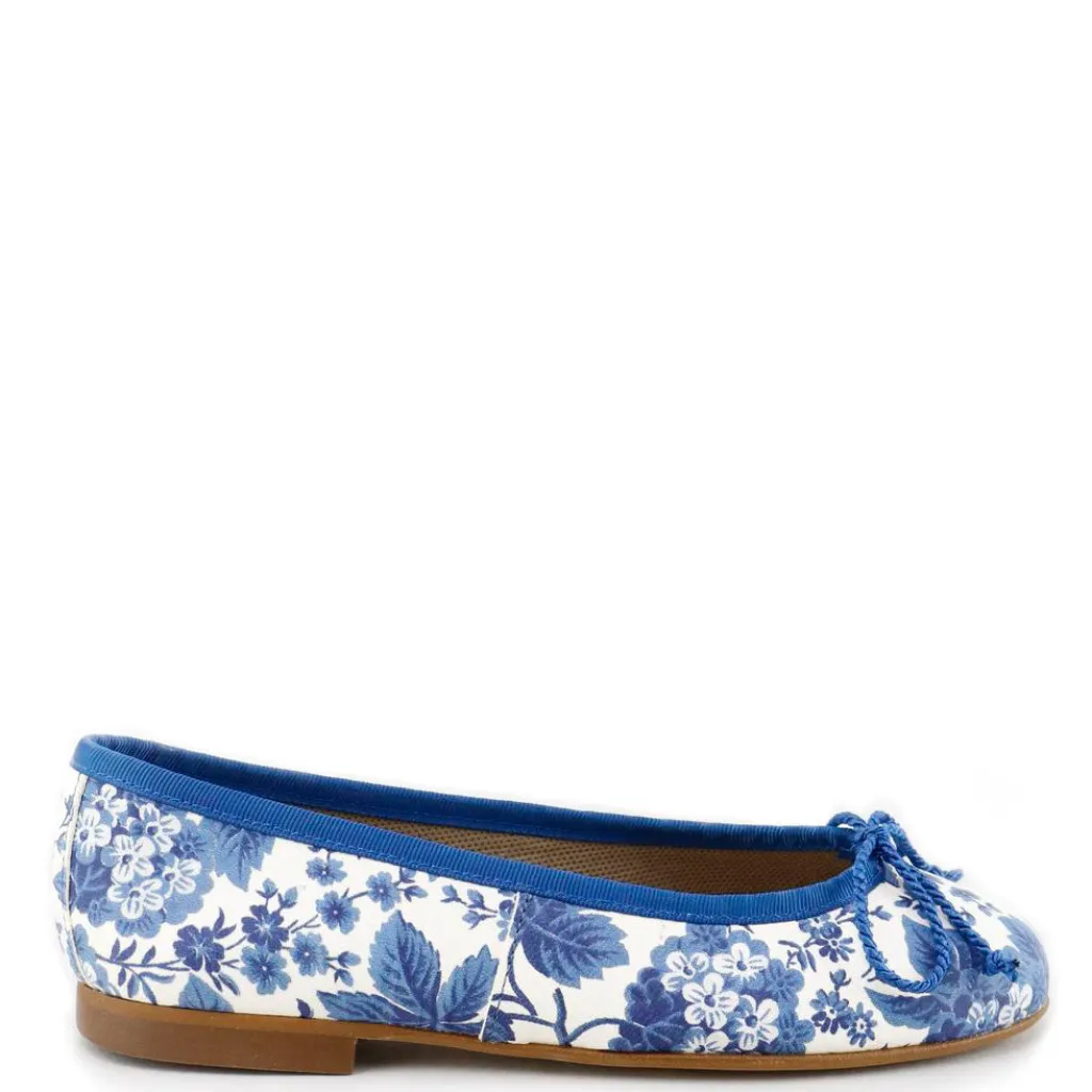 Papanatas Blue Flower Ballet Flat Outlet