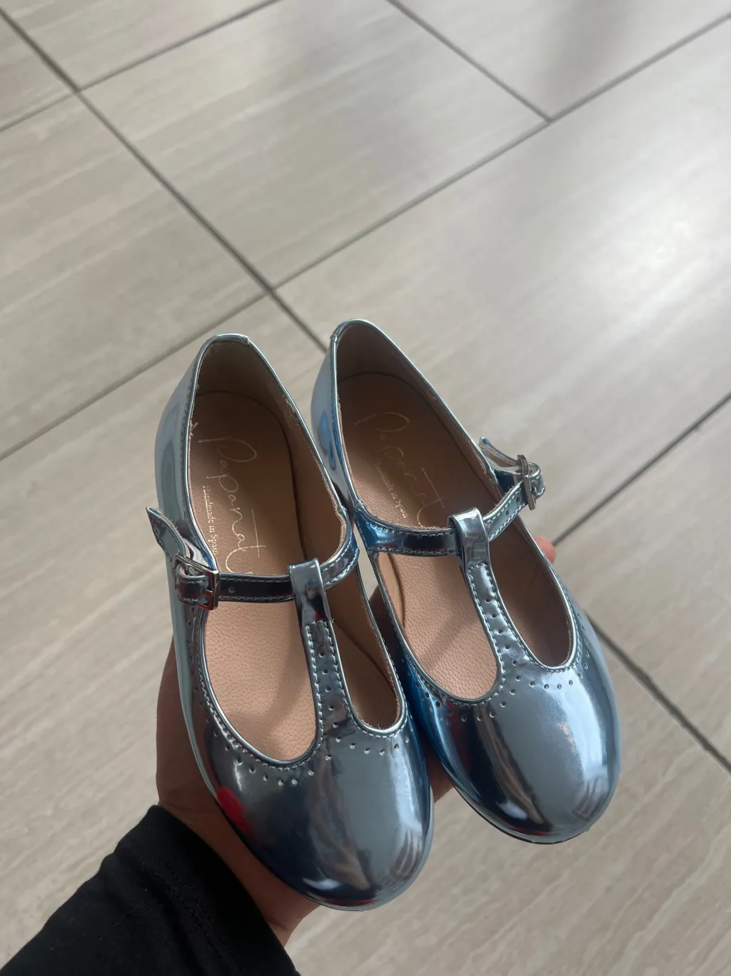 Papanatas Blue Mirror T-strap Fashion