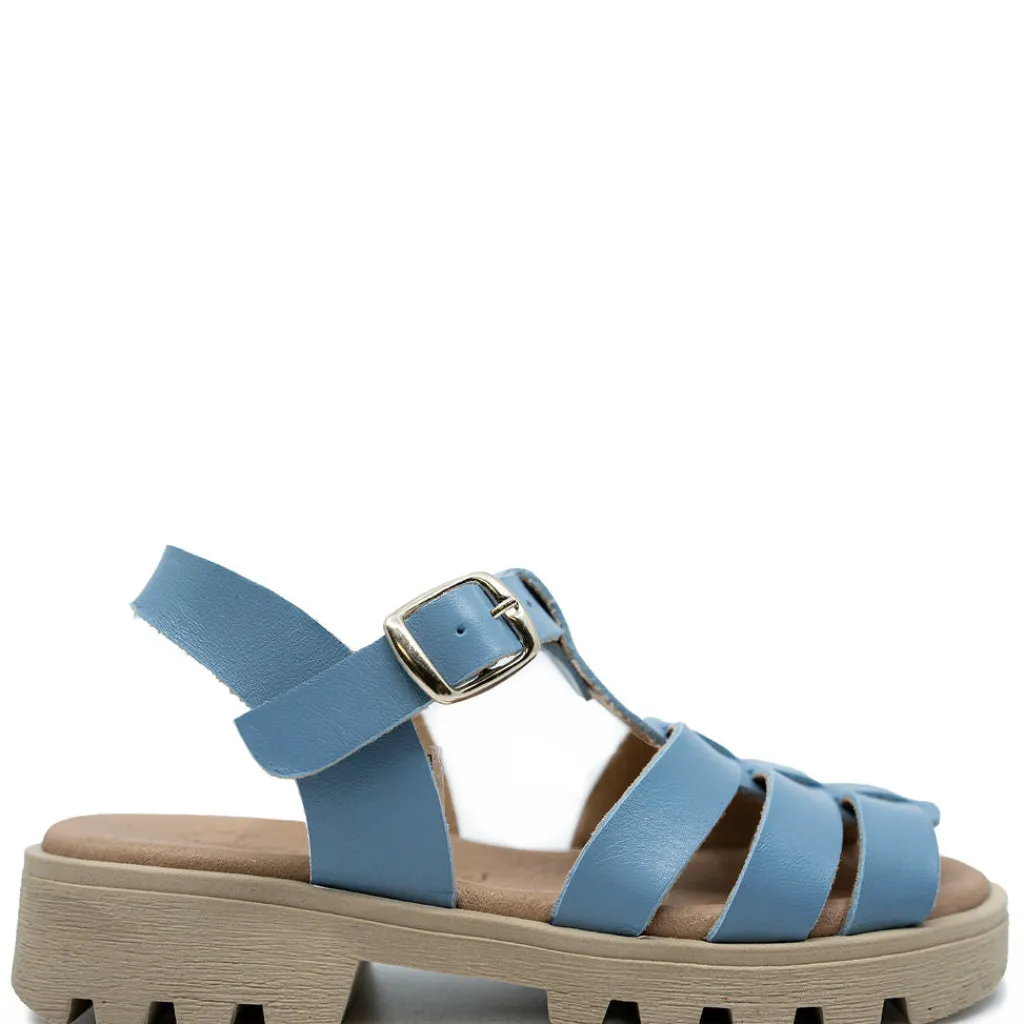 Papanatas Blue Steel Platform Sandal Fashion