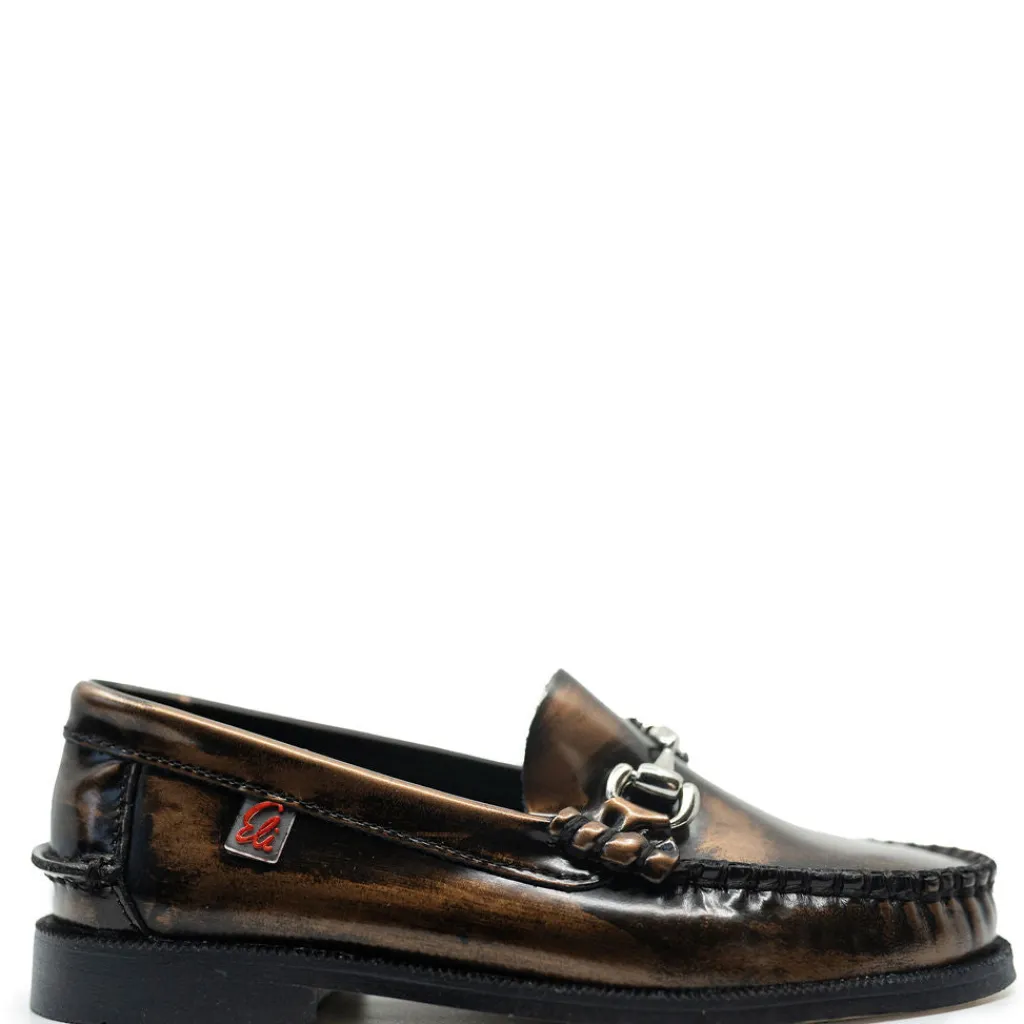 Papanatas Bronze Brushed Buckle Loafer Fashion