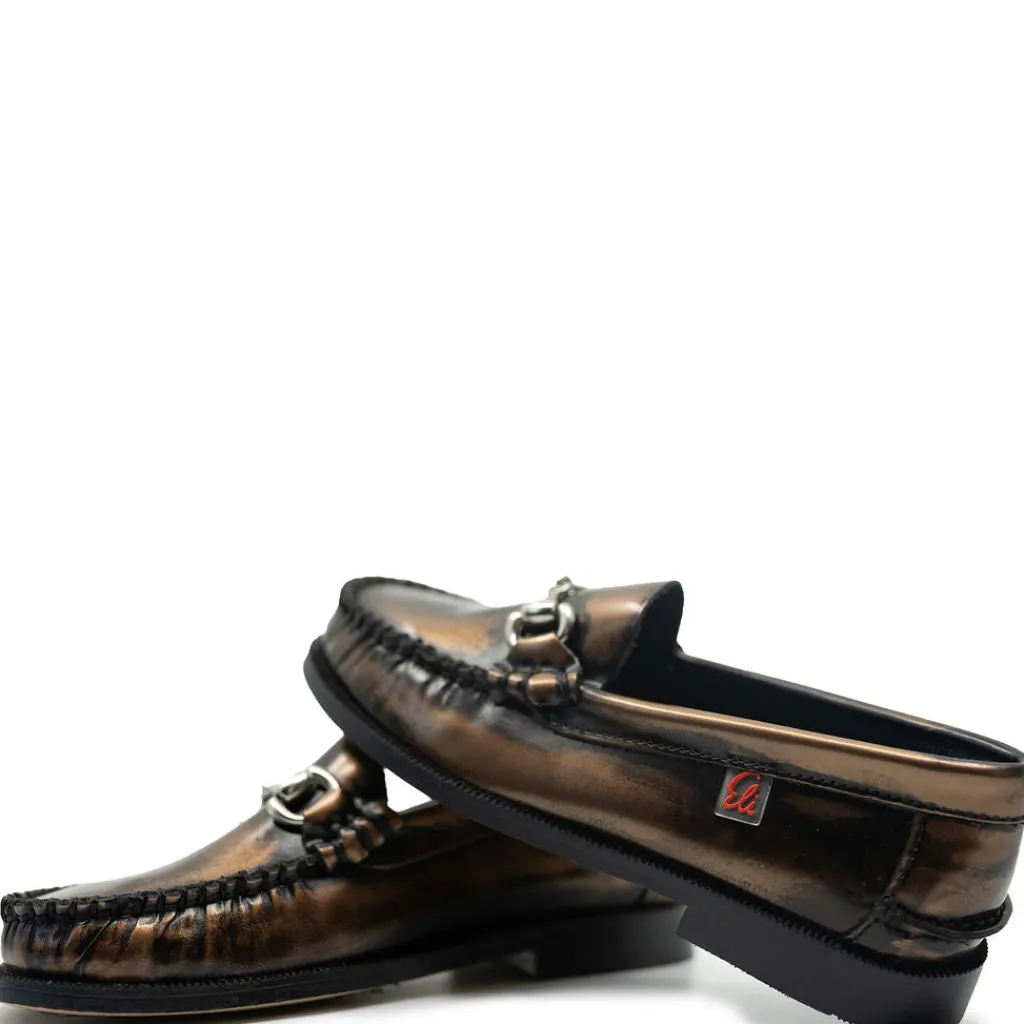 Papanatas Bronze Brushed Buckle Loafer Fashion