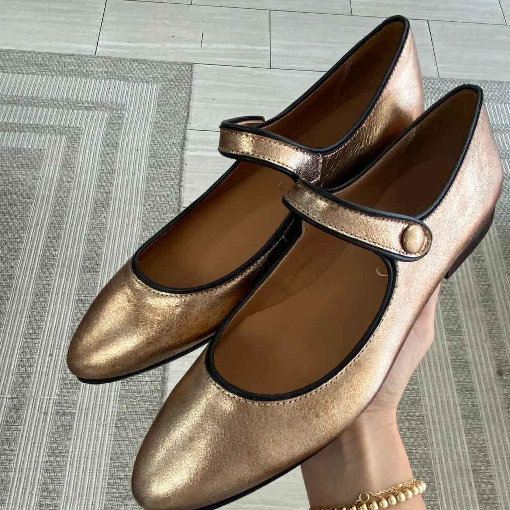 Papanatas Bronze Pointed Mary Jane Sale