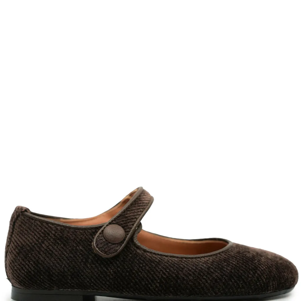 Papanatas Brown Corduroy Mary Jane New