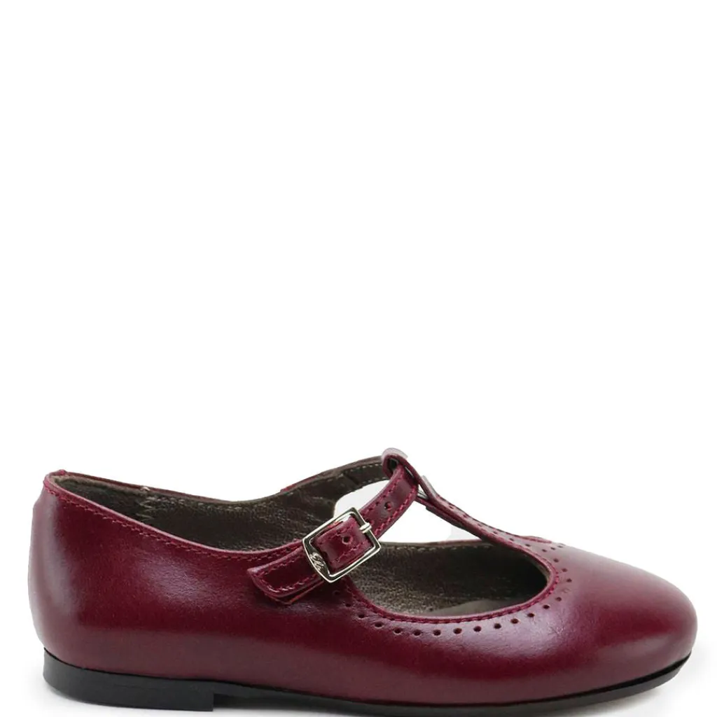 Papanatas Burgundy Florentic T Strap Mary Jane Sale