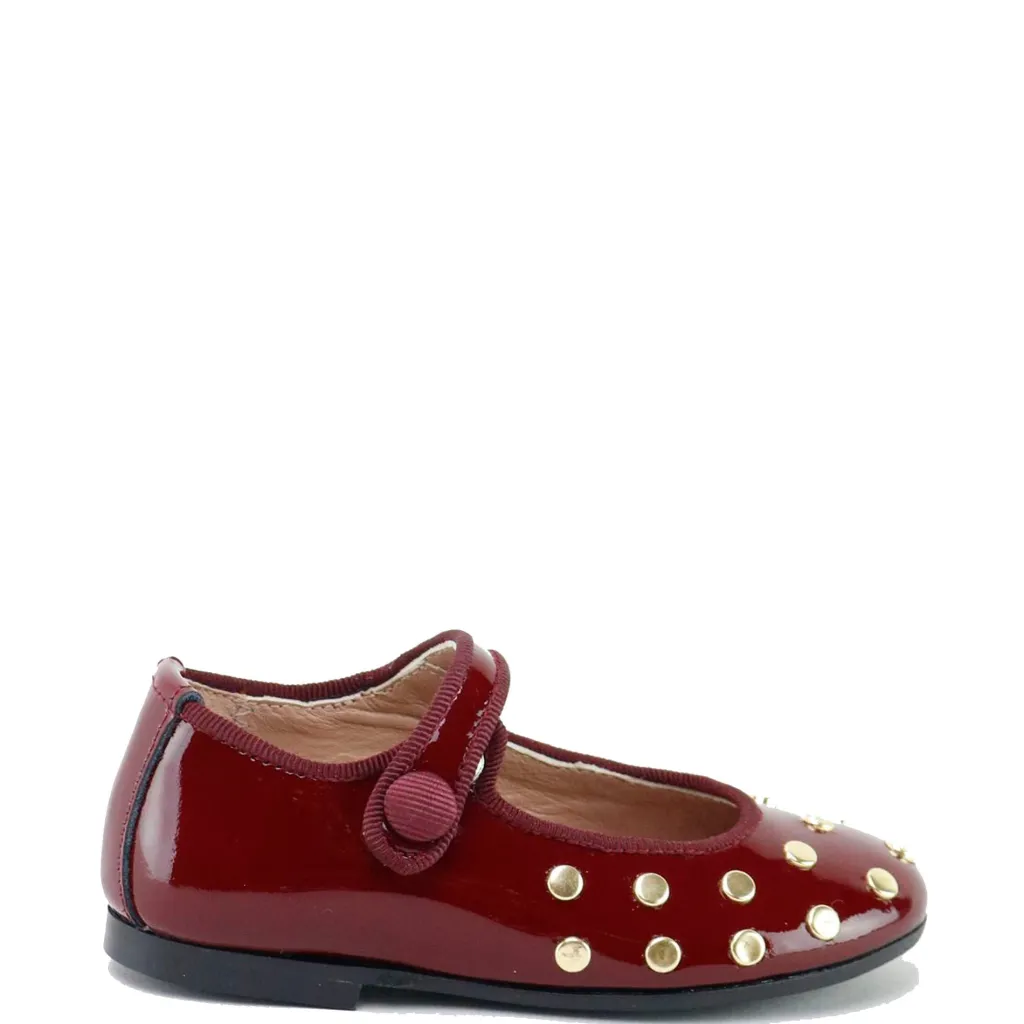 Papanatas Burgundy Patent Studded Mary Jane Online