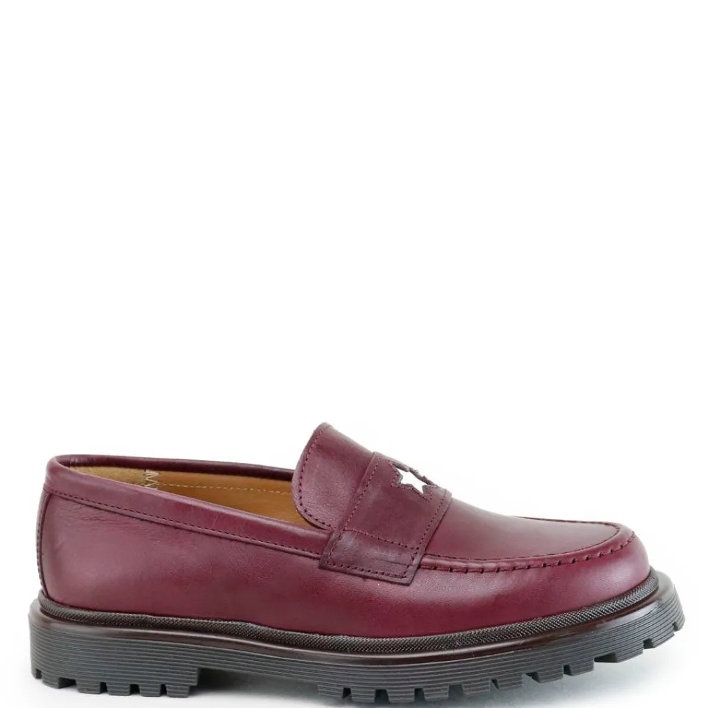 Papanatas Burgundy Star Chunky Loafer New