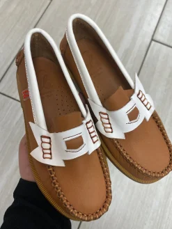 Papanatas Camel and White Penny Loafer Discount