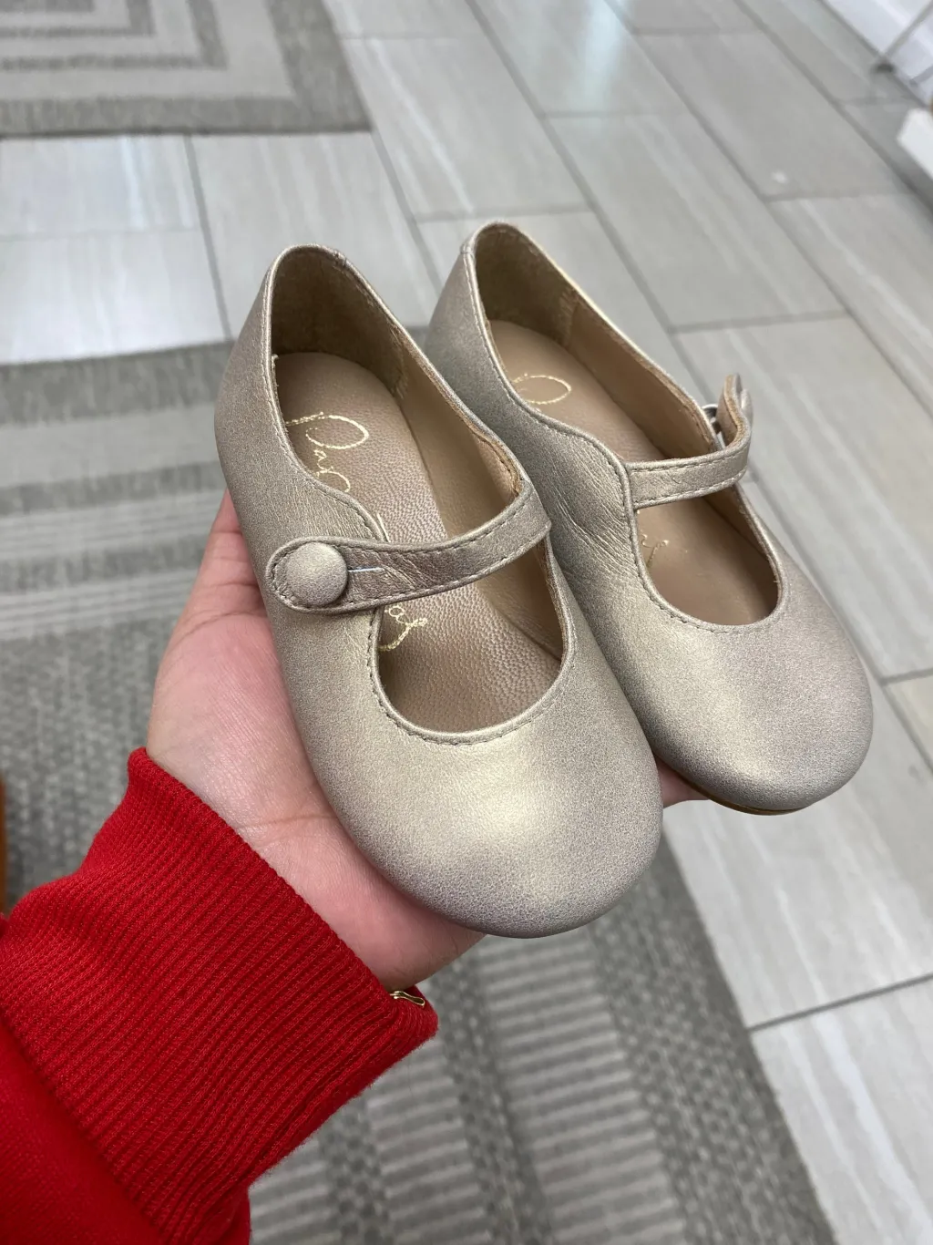 Papanatas Champagne Button Mary Jane Outlet