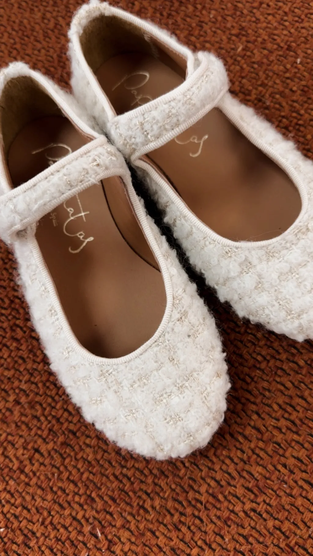 Papanatas Cream Tweed Mary Jane Fashion
