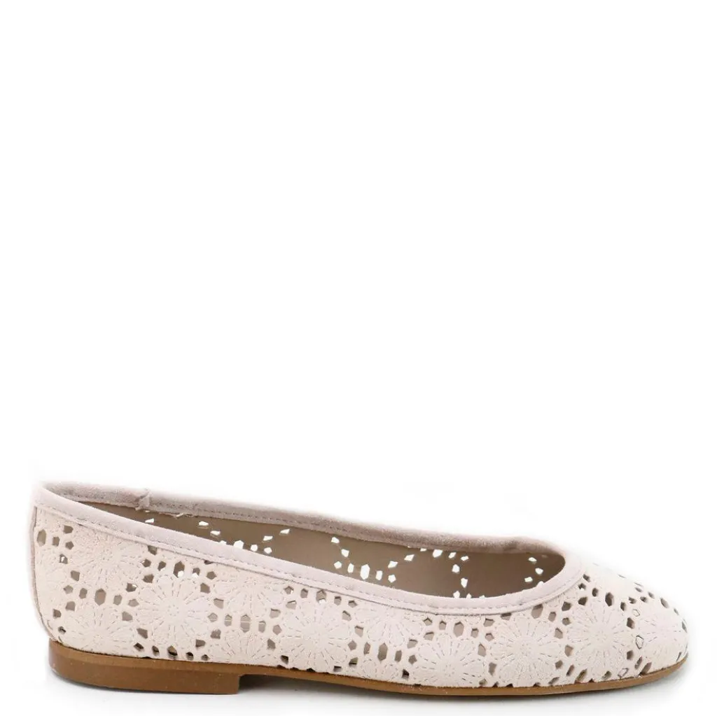 Papanatas Flower Suede Cutout Flat Clearance