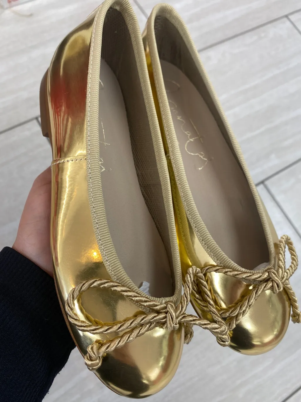 Papanatas Gold Mirror Bow Flat Discount