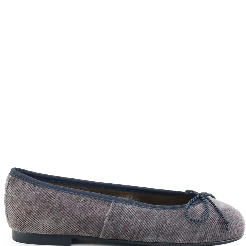 Papanatas Gray Corduroy Ballet Flat Clearance