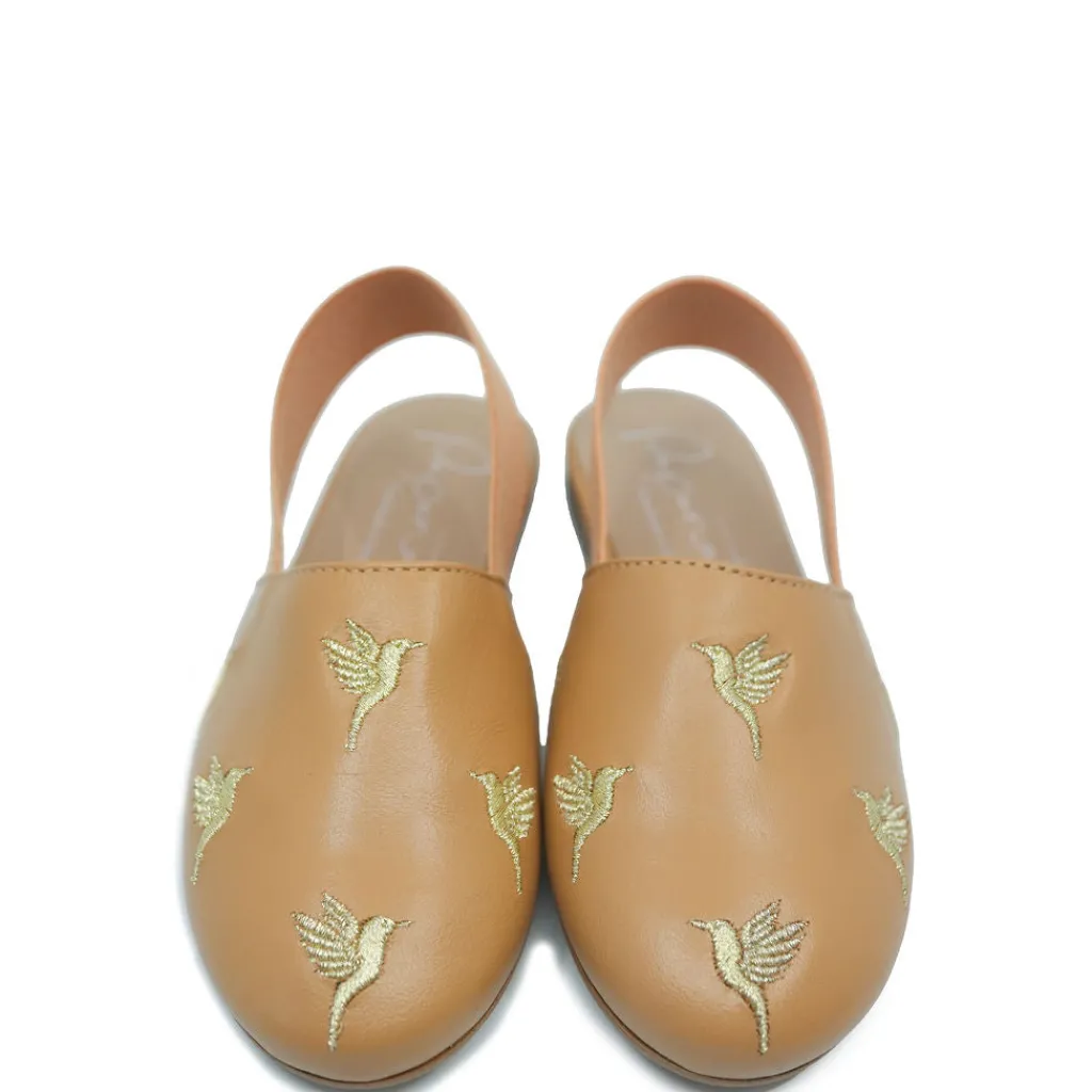 Papanatas Hummingbird Embroidered Slingback New