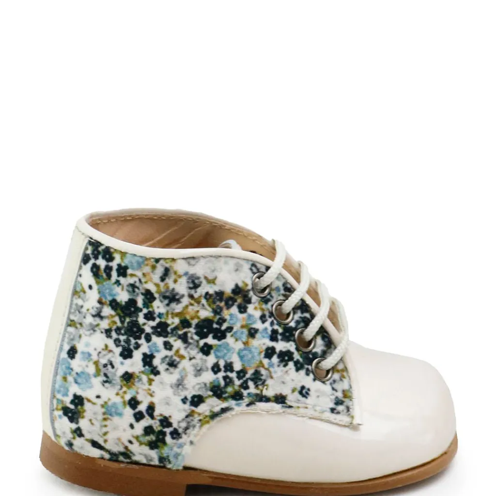 Papanatas Ivory and Floral Baby Bootie Discount
