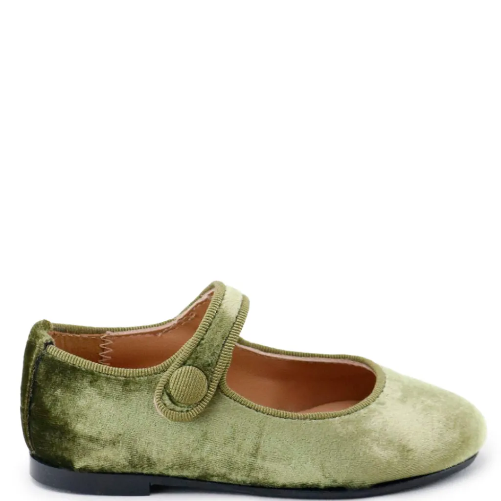 Papanatas Khaki Velvet Mary Jane Online