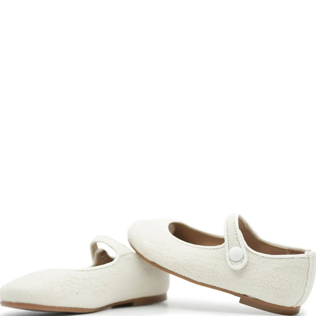 Papanatas Linen Embroidered Mary Jane Clearance
