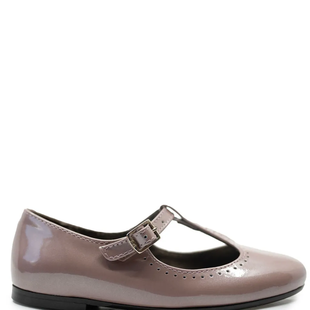 Papanatas Mauve Patent T Strap Mary Jane Fashion