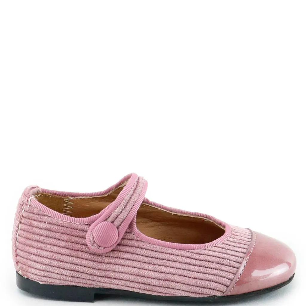 Papanatas Pink Corduroy Captoe Mary Jane Clearance