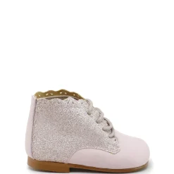 Papanatas Pink Glitter Scallop Baby Bootie Sale
