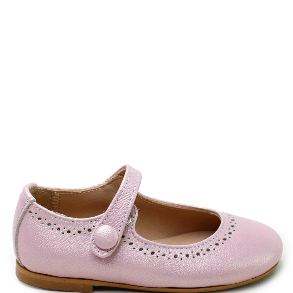 Papanatas Pink Pebbled Perf Mary Jane Fashion