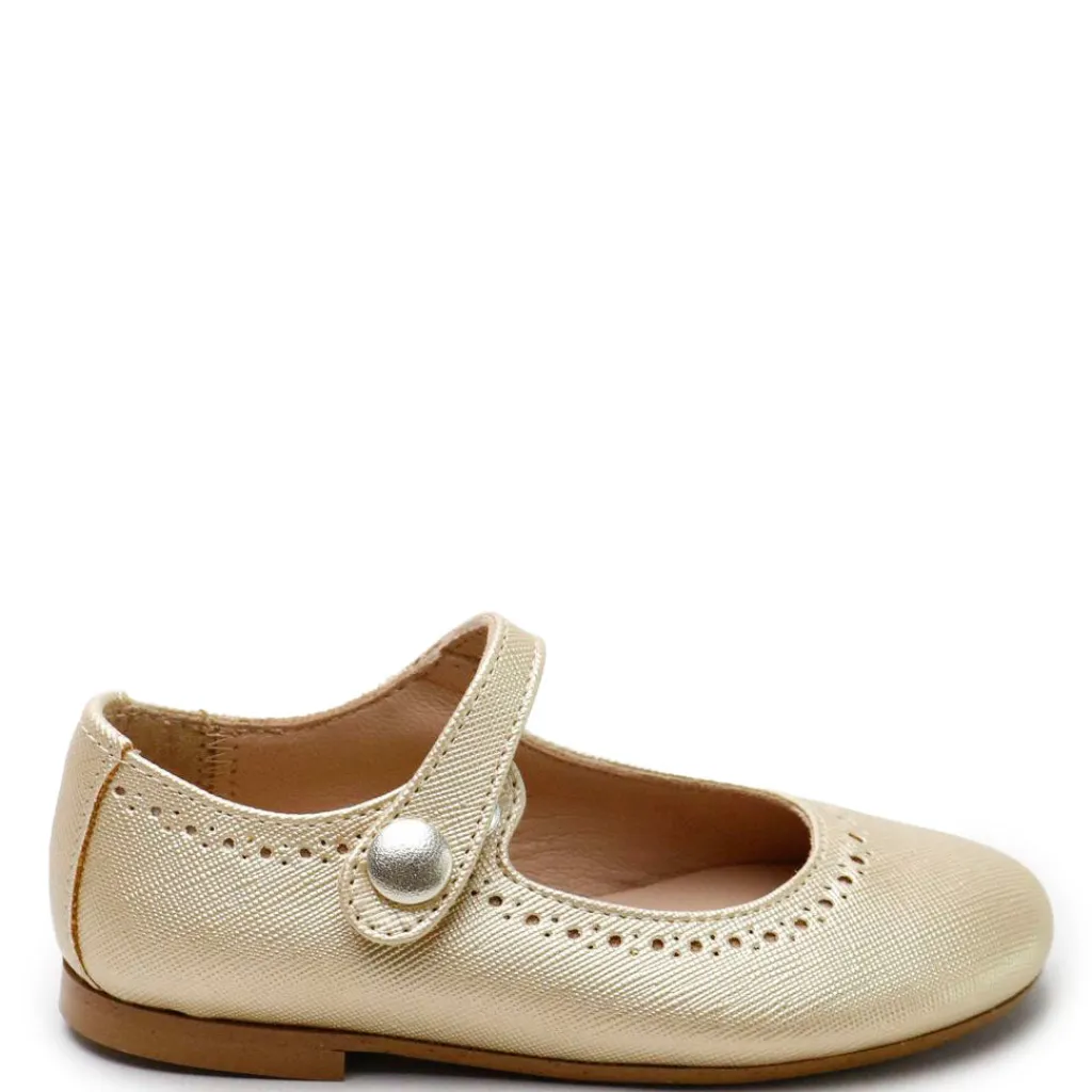 Papanatas Platinum Textured Mary Jane Fashion