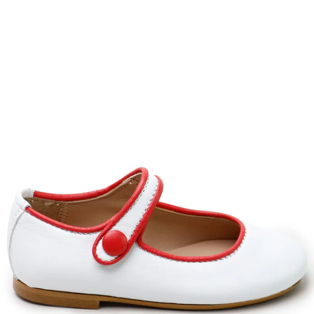 Papanatas Red and White Piping Mary Jane New