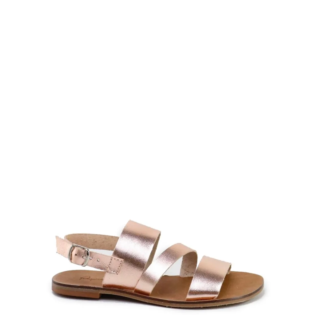 Papanatas Rose Gold Leather Sandal Discount