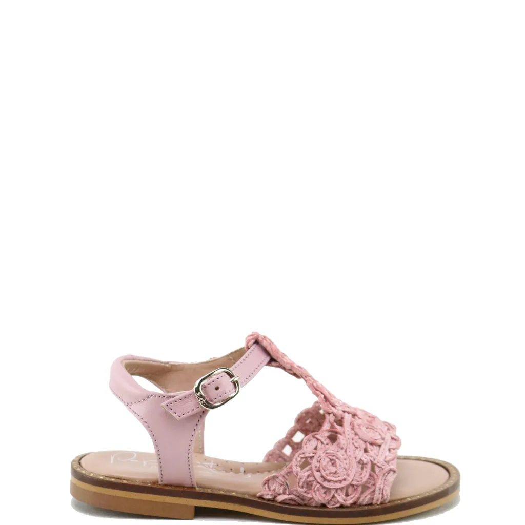 Papanatas Rose Open Floral Weave Sandal Discount