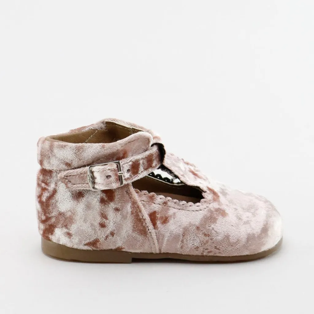 Papanatas Rose Velvet Buckle Baby Shoe Hot