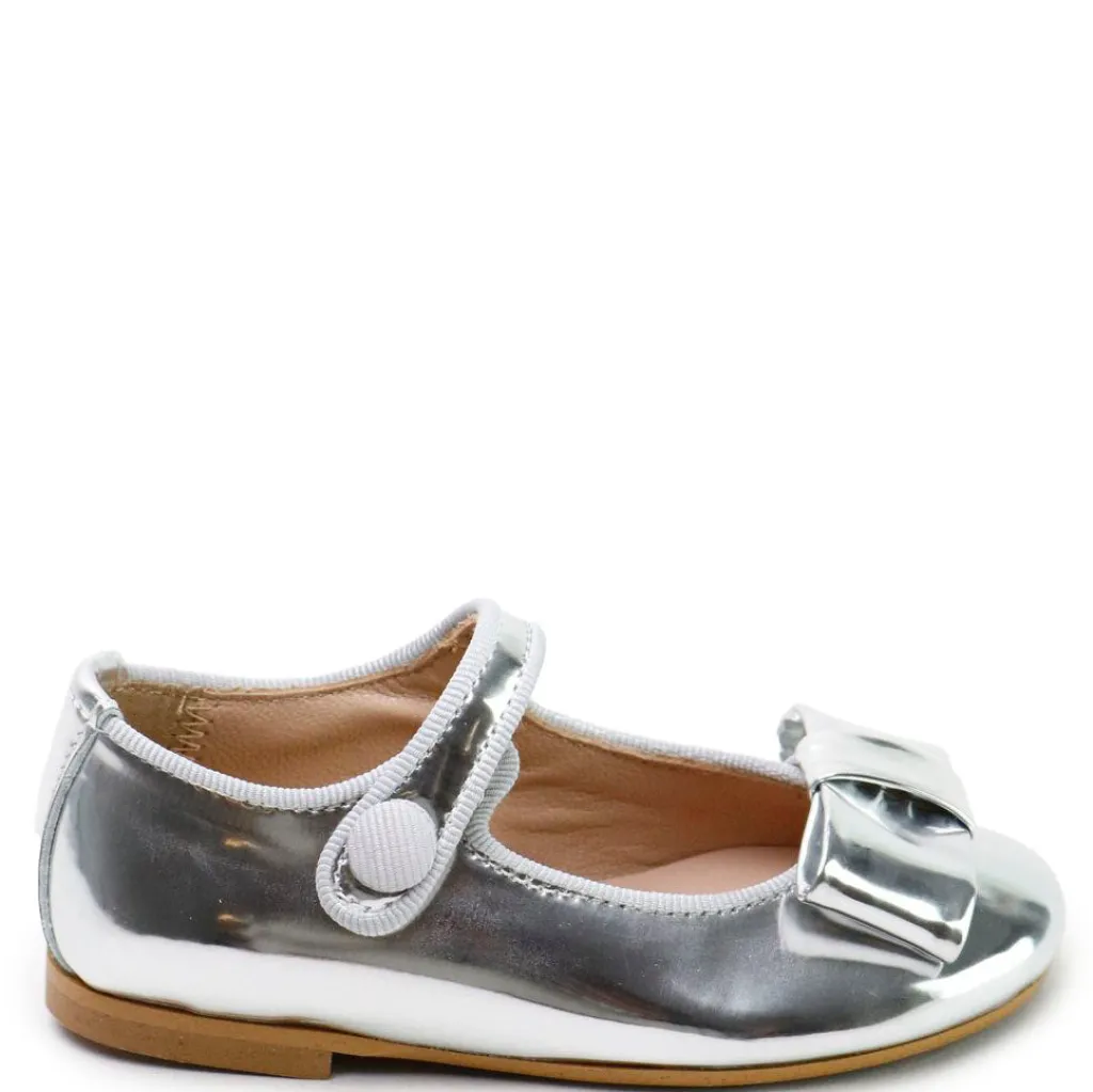 Papanatas Silver Mirror Bow Mary Jane Best