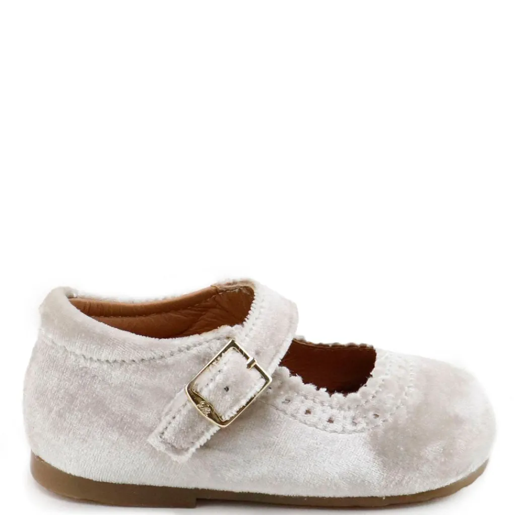 Papanatas Taupe Velvet Baby Shoe Online
