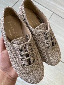Papanatas Taupe Wicker LaceUp Fashion