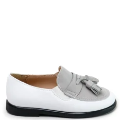 Papanatas White and Gray Tassel Loafer Clearance