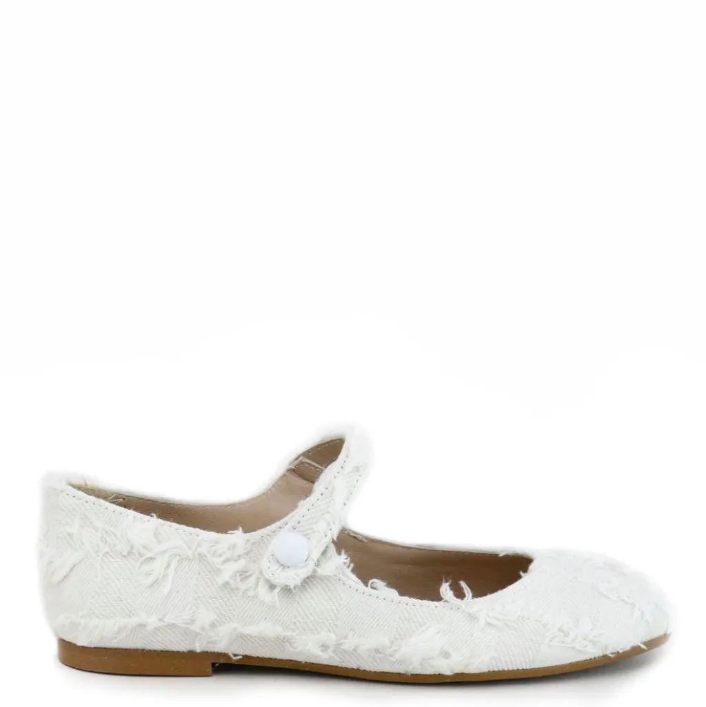 Papanatas White Patchwork Pointed Mary Jane Best