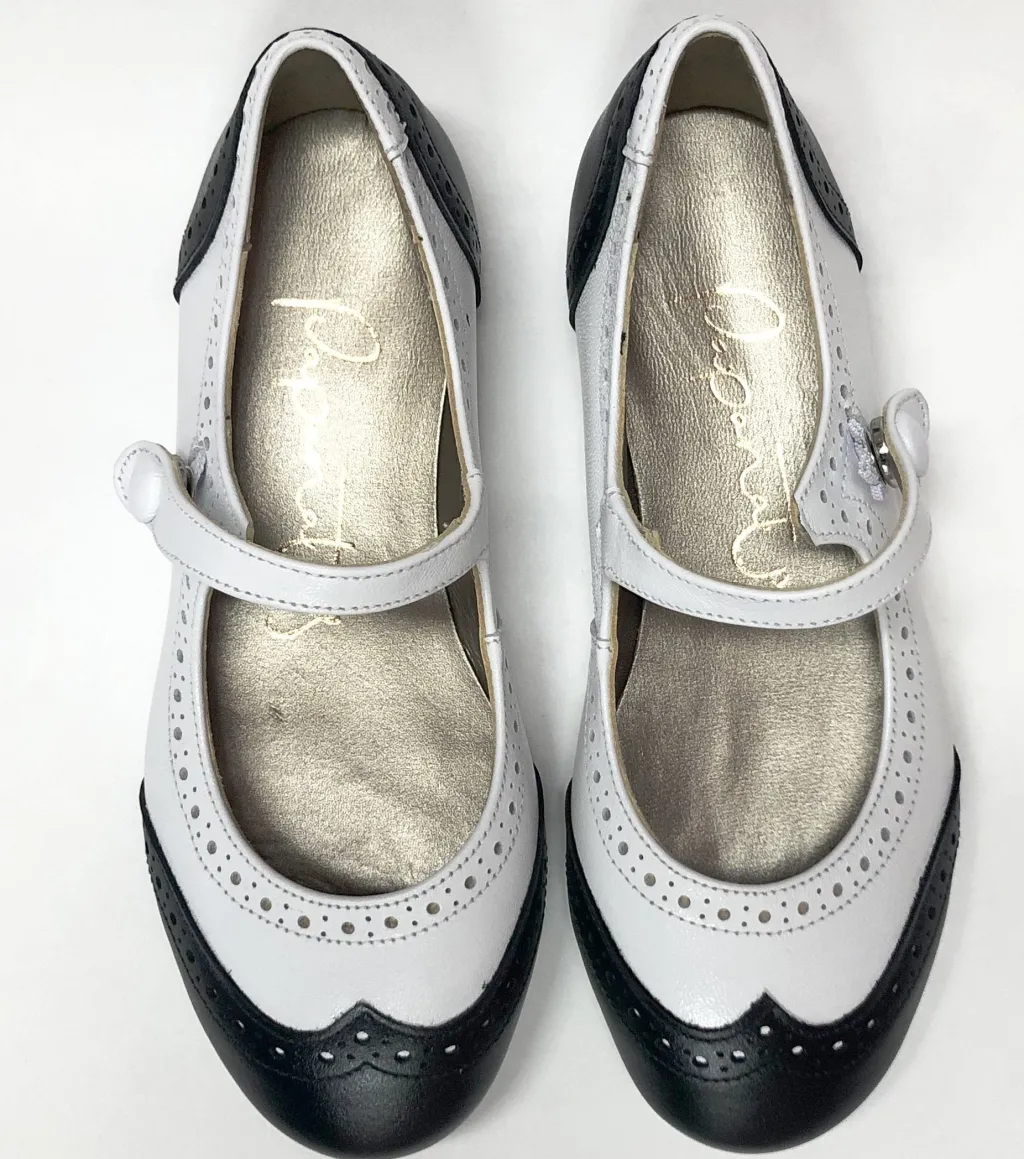 Papanatas White/Black Mary Jane Sale