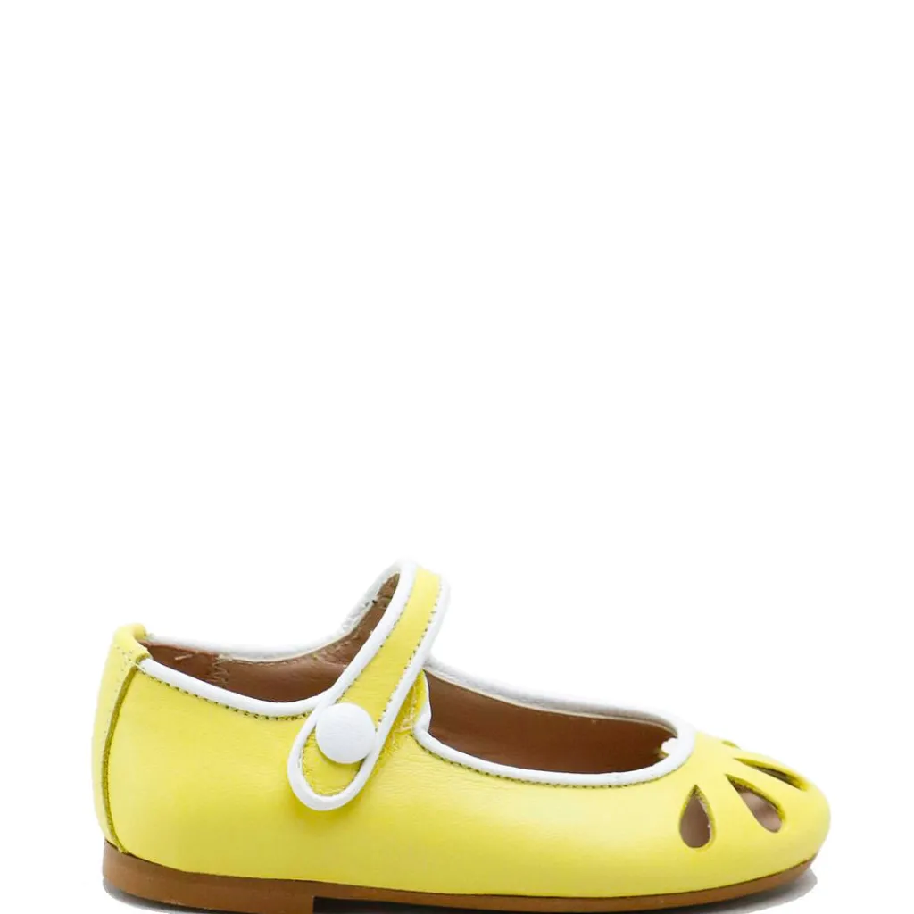 Papanatas Yellow and White Teardrop Mary Jane Outlet