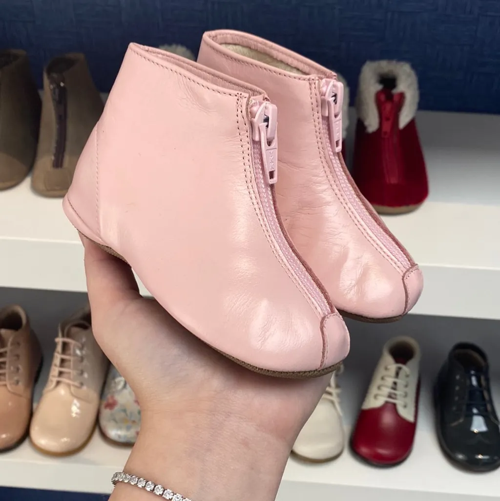PèPè Pepe Baby Pink Zipper Bootie Discount