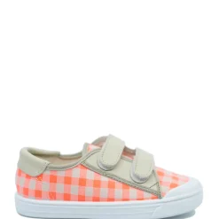 PèPè Pepe Beige and Neon Checkered Sneaker Outlet