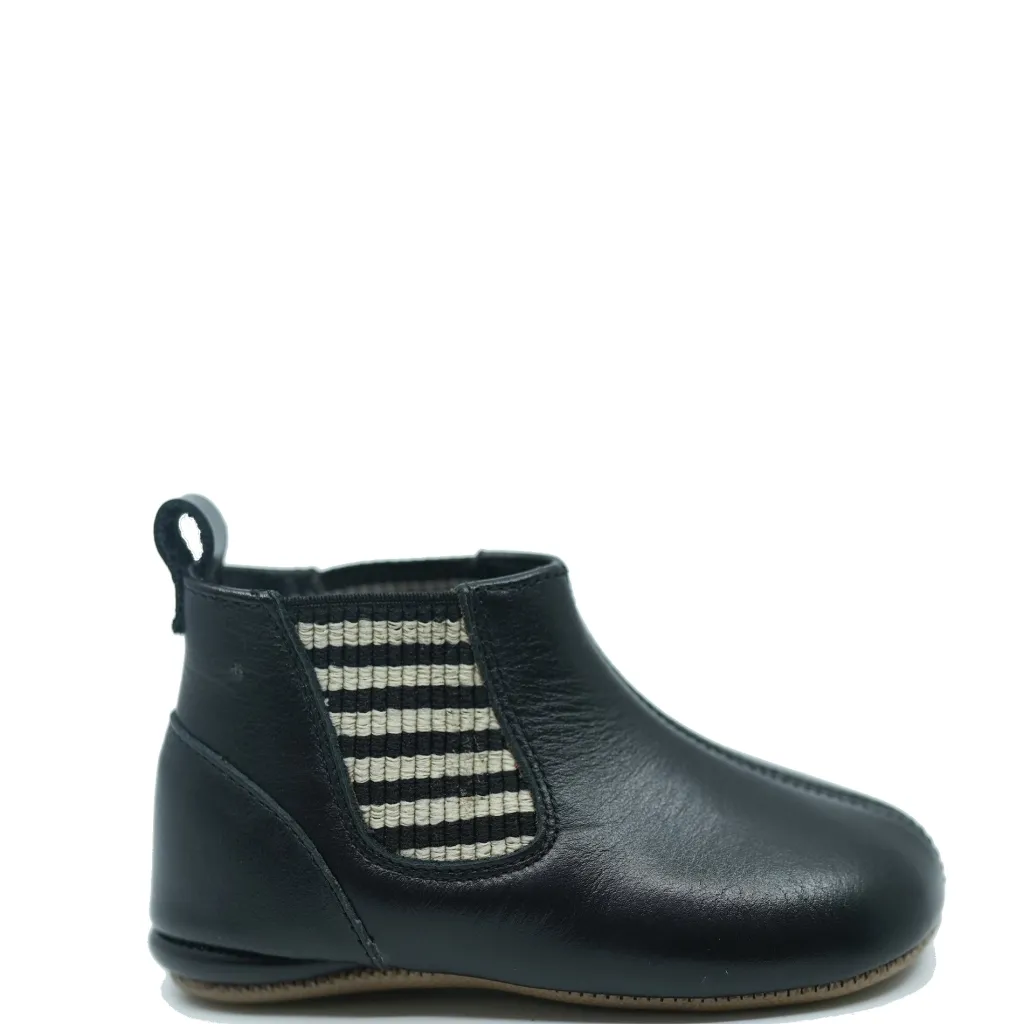 PèPè Pepe Black Leather Elastic Bootie Outlet