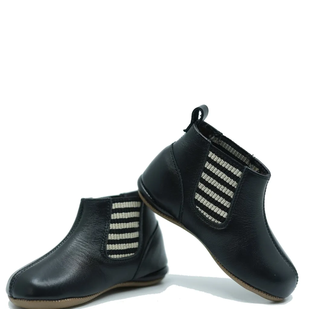 PèPè Pepe Black Leather Elastic Bootie Outlet