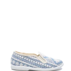 PèPè Pepe Blue and White Tapestry Slip On Online