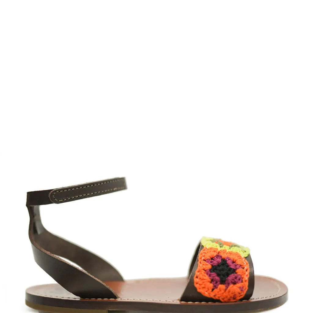 PèPè Pepe Brown Crochet Sandal Online