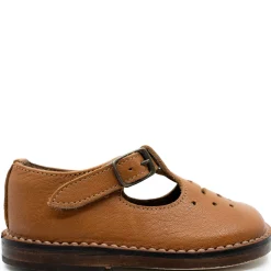 PèPè Pepe Brown Perforated Vintage T Strap Shoe Hot