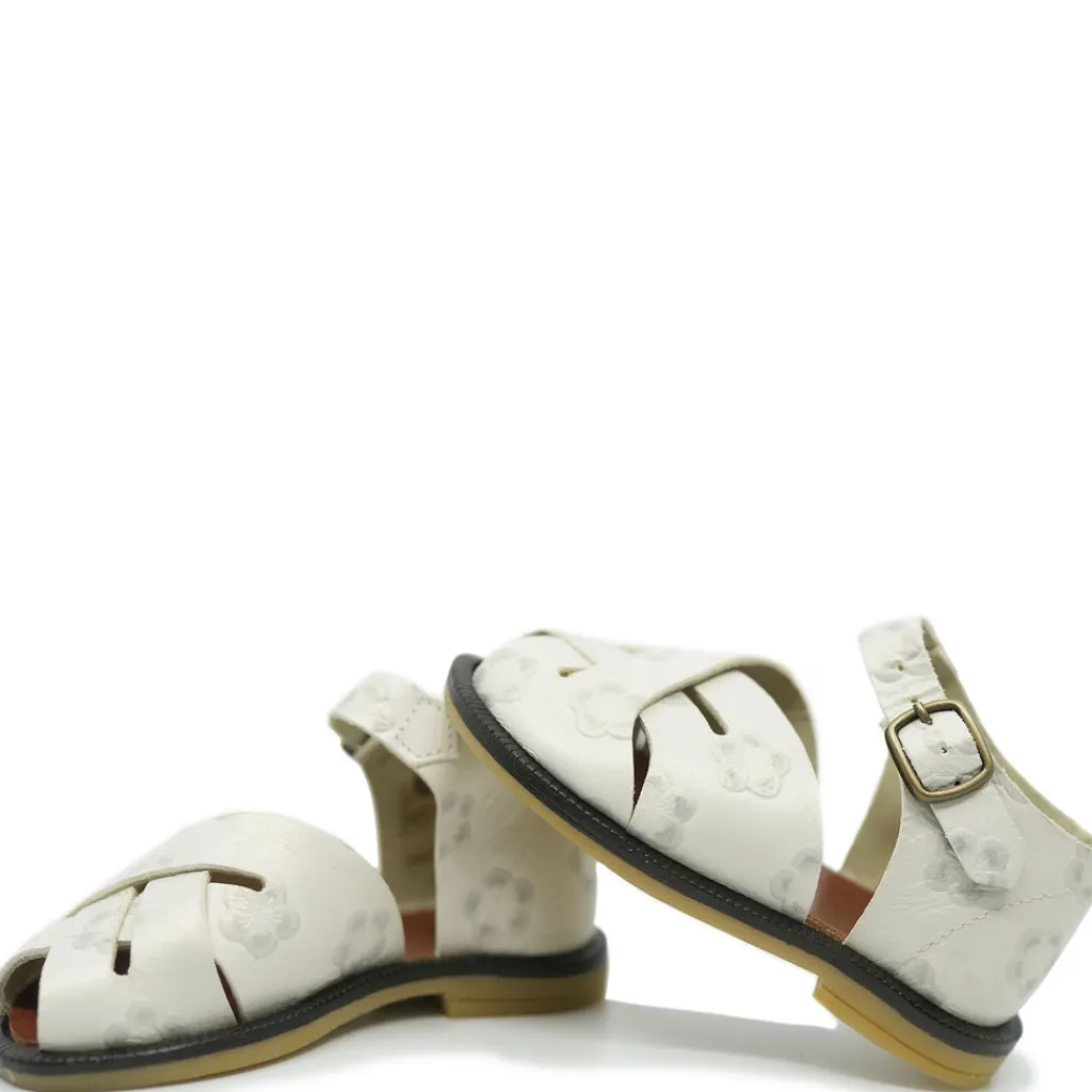 PèPè Pepe Cream Flower Criss Cross Baby Sandal Discount